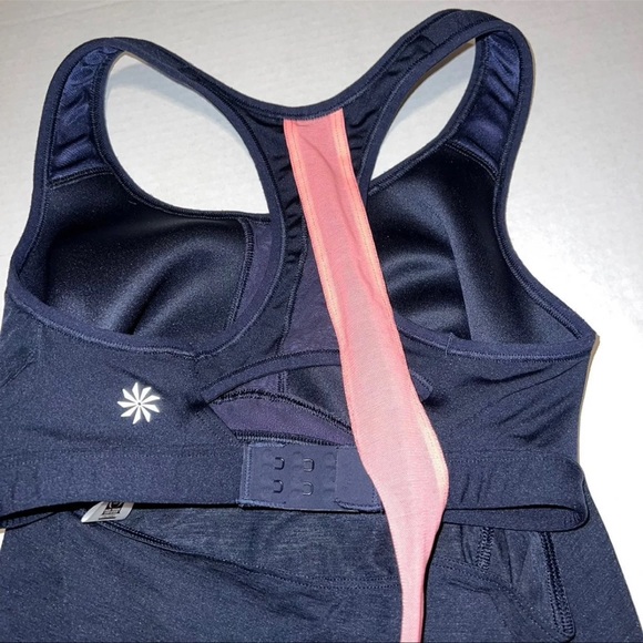 Athleta Navy Blue/Orange Hullabraloo Support Top - Picture 7 of 8
